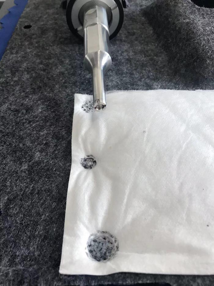 汽车隔吸音棉与棉或塑料件手持式超声波点焊接机 汽车隔吸音棉与棉或塑料件手持式超声波点焊接机